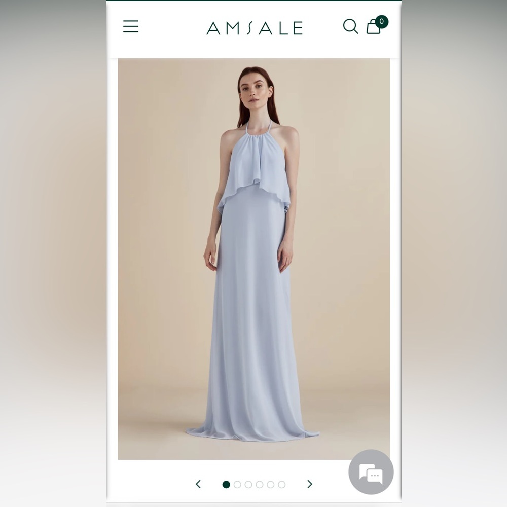 Nouvelle Amsale bridesmaid dress, color ‘slate’, style ‘Cait’, size small